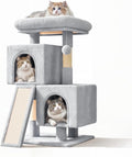 34'' Small Cat Tree with 2 Condos, Sisal Scratching Posts & Board, Sturdy Light by Unknown