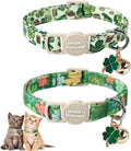 Unique Style Paws Saint Patrick Day Cat Collar, Trefoil Cat Collars, Adjustable by Uniquestylepaws