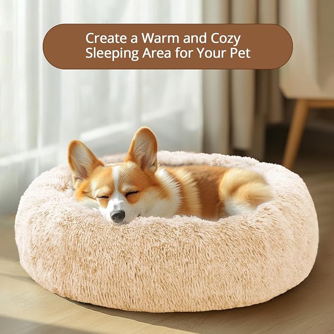 JOLLYVOGUE Calming Dog Bed Large Size Dog, Anti-Anxiety Donut Large Pet Bed - Image 4