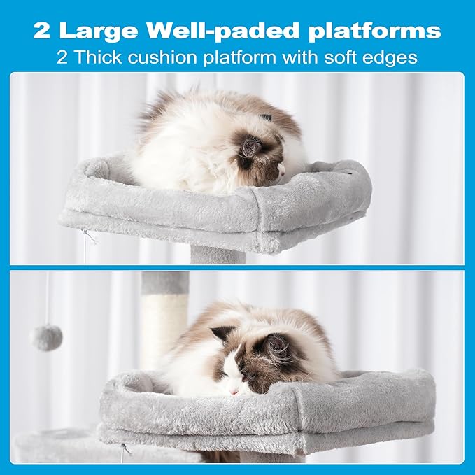 Hey-brother Large Multi-Level Cat Tree Condo Furniture - Image 4
