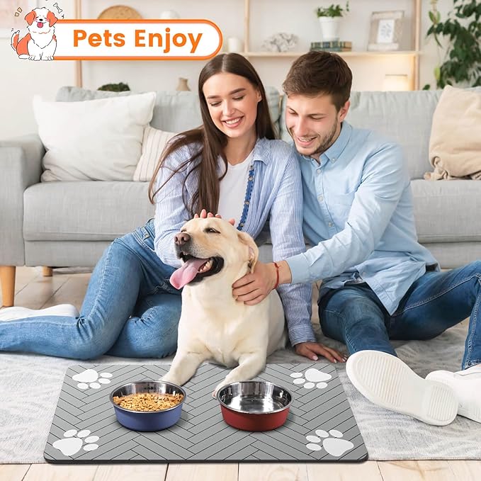 Pet Feeding Mat-Absorbent Pet Placemat - Image 9