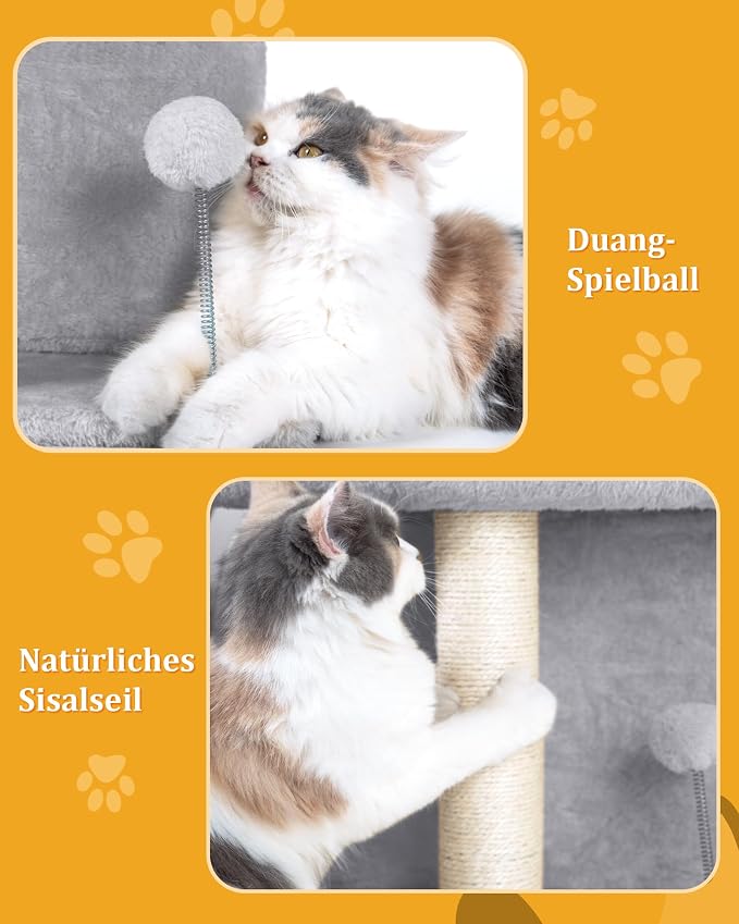 14in Cat Tree Tower with 20 * 16.5in Perch Bed and Washable Top - Image 6