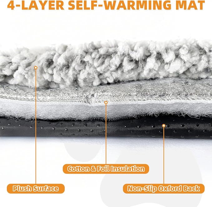KOOLTAIL Self Warming Cat Bed, 4 Pack 18*24in Plush Extra Warm Self Heating Pet - Image 4
