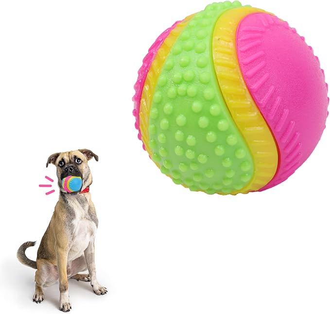 SPOT Sensory Ball Dog Toy for Soft Chewers – 3.25-Inch Durable TPR Rubber Ball - Image 2