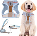 PUPTECK Adjustable Dog Harness Collar and Leash Set Step in No Pull Pet Harness by PUPTECK