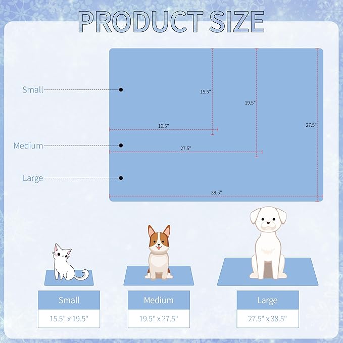 NACOCO Pet Cooling Mat Cat Dog Cushion Pad Summer Cool Down Comfortable Soft - Image 4