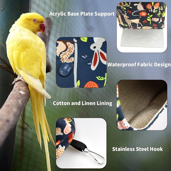 ShuRung Parrot Cockatiel Warm House Bird Nest Bed Winter Hanging Hammock Birds - Image 4