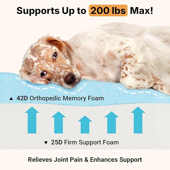 Veehoo Orthopedic Memory Foam Dog Bed, 7 Inch Thick Extra Large Dog Bed XL - Image 3