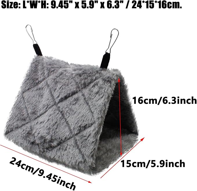 Warm Bird Nest House Shed Hut Parrot Sleeping Bed Hanging Hammock Snuggle Cave - Image 2