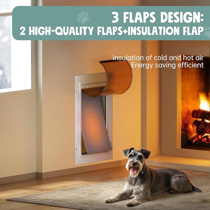 3-Flap Insulated Aluminum Doggy Door - Image 4