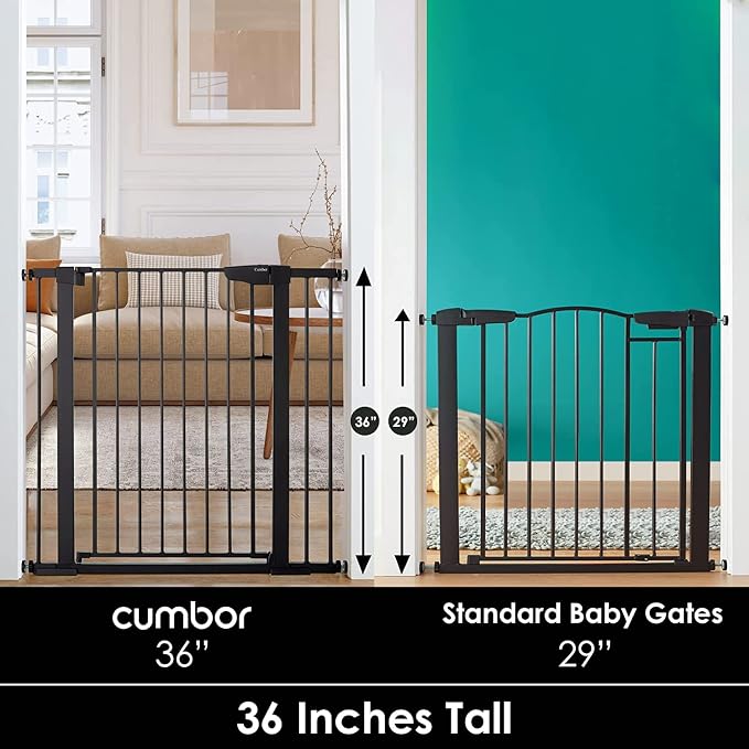 Cumbor 36" Extra Tall Baby Gate - Image 3