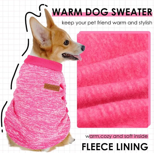 1 Pc Dog Sweaters for Small Dogs Girl Boy Winter Fleece Clothes Warm Soft Dog - Image 2