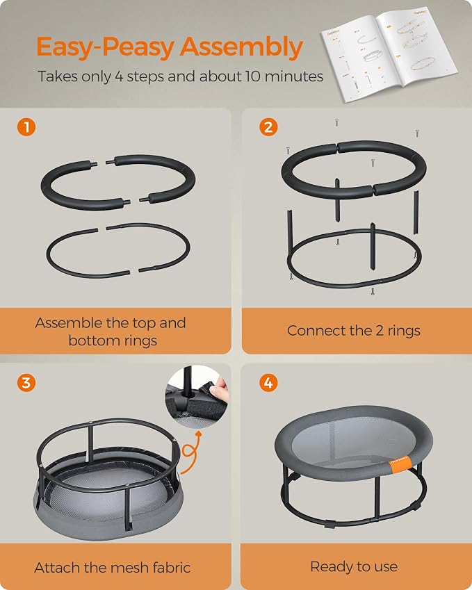 Feandrea Pet Bed, Cat Hammock, Elevated Cat Bed - Image 7