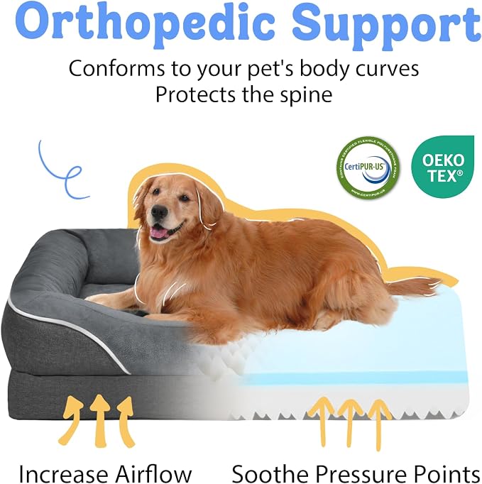 Washable Orthopedic Large Dog Bed - Image 2