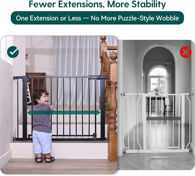 BABELIO Baby Gate for Doorways and Stairs, 36-41" Pet Gate - Image 3