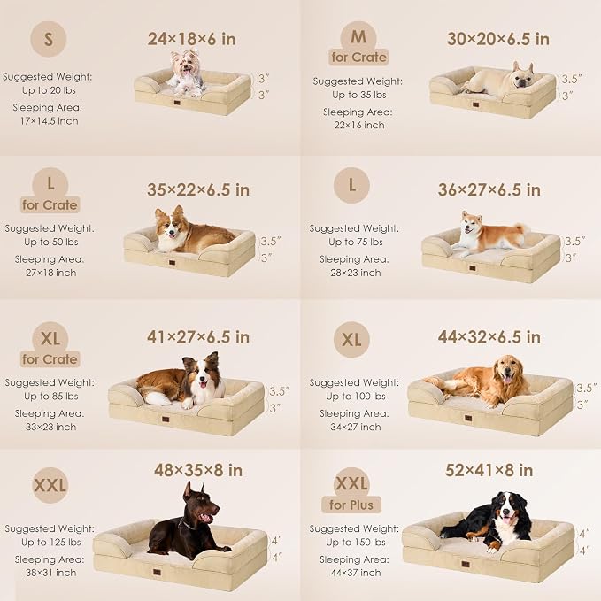 EHEYCIGA Orthopedic Dog Beds for Large Dogs, Waterproof Memory Foam Large Dog - Image 2