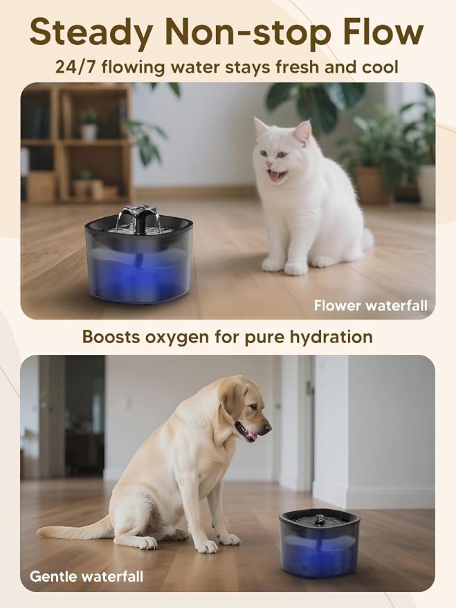 Automatic Cat Feeder and Water Fountain, 4L/16 Cups Timed Cat Dry Food Dispenser - Image 5