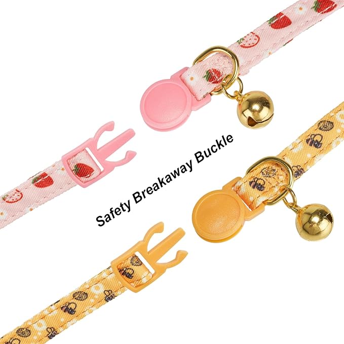 Bowtie Cat Collar with Bell 2 Pack Stylish Breakaway Kitten Collars with - Image 7