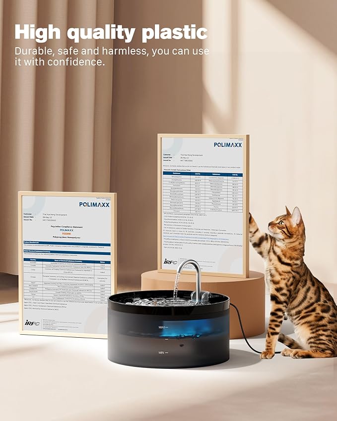 Cat Water Fountain: 108oz/3.2L Cat Fountain Super Silent Pet Drinking Dispenser - Image 5