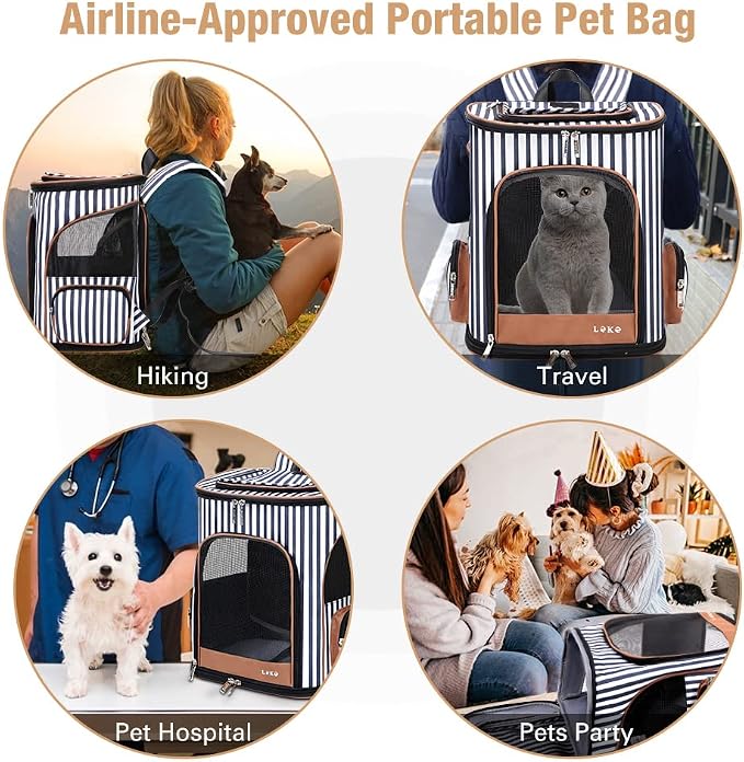 Lekereise Large Cat Backpack Expandable Pet Backpack Carrier - Image 4