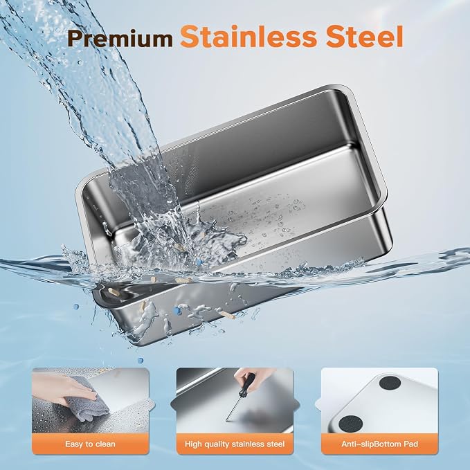 XL Premium Stainless Steel Enclosed Cat Litter Box - Image 5
