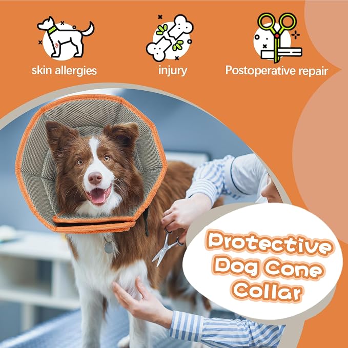 Dog Cone for Large Dogs After Surgery, Soft Dog Cone Collar for Dogs to Stop - Image 6