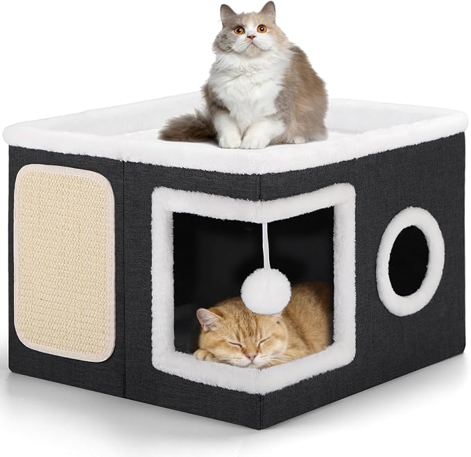 Shikha Cat Beds for Indoor Cats, Large Cat Cave by Shikha