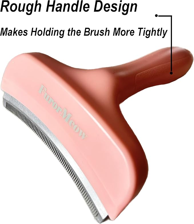 Pet Deshedding Tool with Curve Blade, Cat Grooming Brush, Tight V-shaped Teeth - Image 5