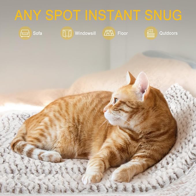 Self Heating Cat Pad Self Warming Cat Bed 22" x 17" Thermal Mat Extra Warm Pet - Image 6