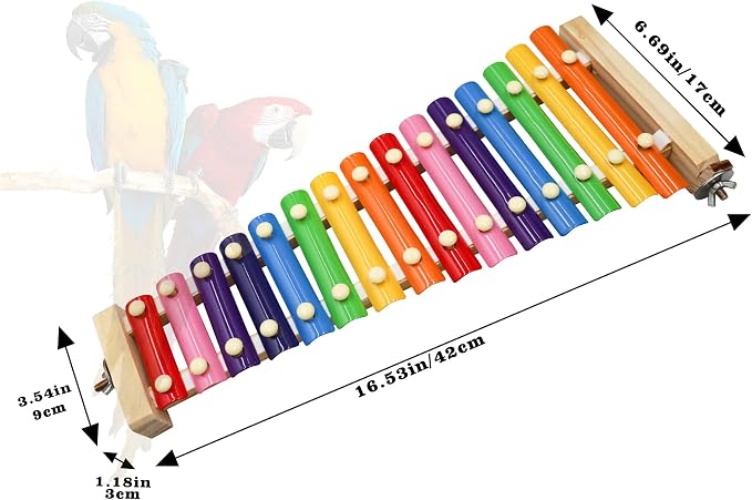 Dnoifne Colorful Bird Xylophone Toy, Funny Xylophone Toy - Image 6