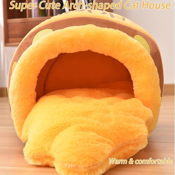 Honey Pot Cat Cave Bed, Soft and Thick Rebound Sponge Pet Nest - Image 3