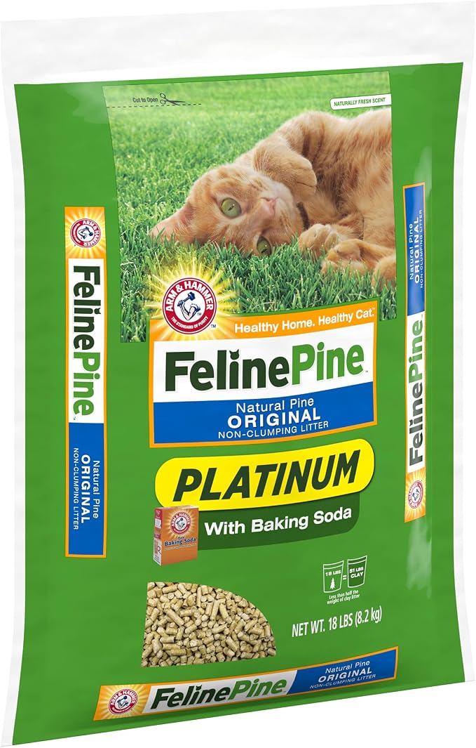 Feline Pine Platinum Non-Clumping Cat Litter, Feline Pine Cat Litter 18lb - Image 12