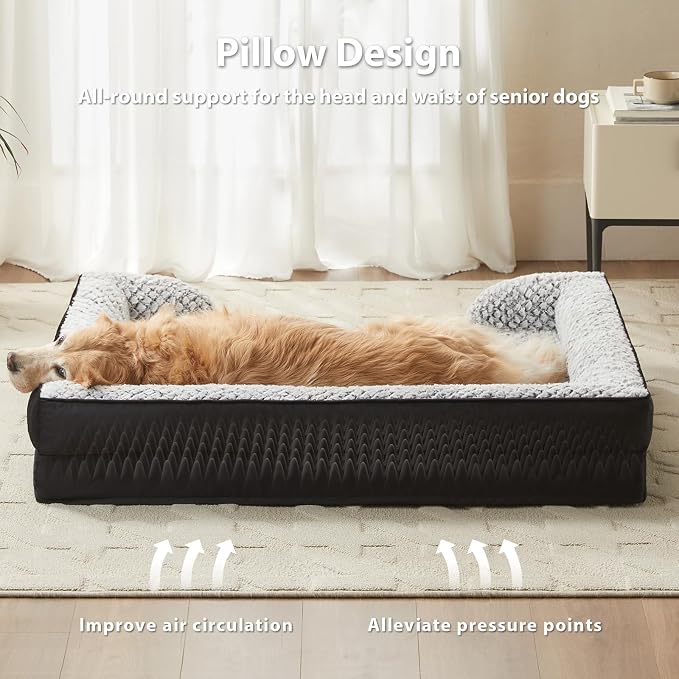 Orthopedic Dog Bed for Extra Large Dogs, Egg Crate Foam Bed for Extra Large Dogs - Image 3