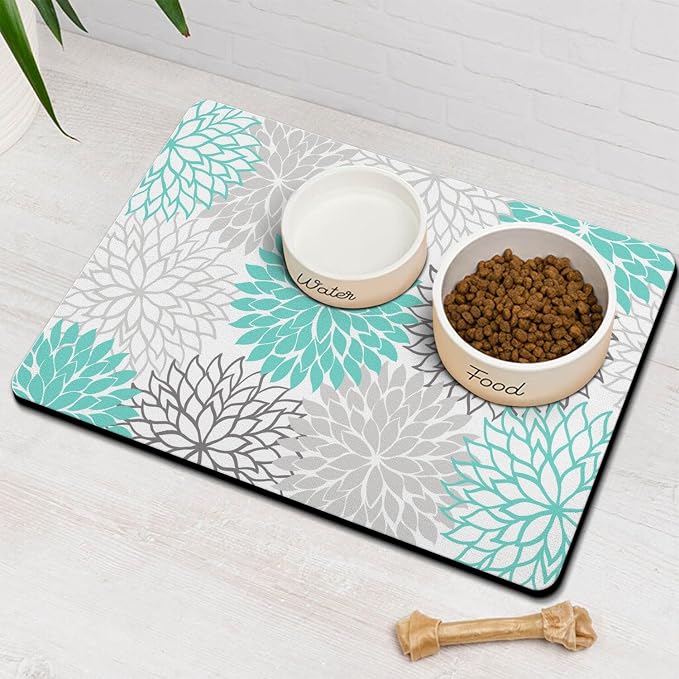 Pet Feeding Mat for Floors Waterproof Dog Mat for Food and Water Absorbent - Image 3