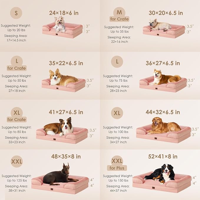 EHEYCIGA Orthopedic XL Dog Beds, Waterproof Memory Foam Dog Bed - Image 2