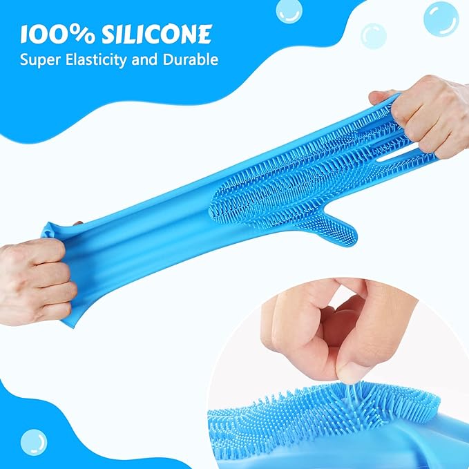 Pecute Pet Grooming Gloves Large, Heat Resistant Cat Bathing Gloves - Image 4