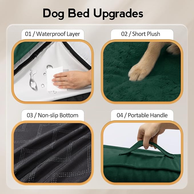 Large Orthopedic Dog Bed with Sides XXXL Dog Beds with Removable Washable Cover - Image 5