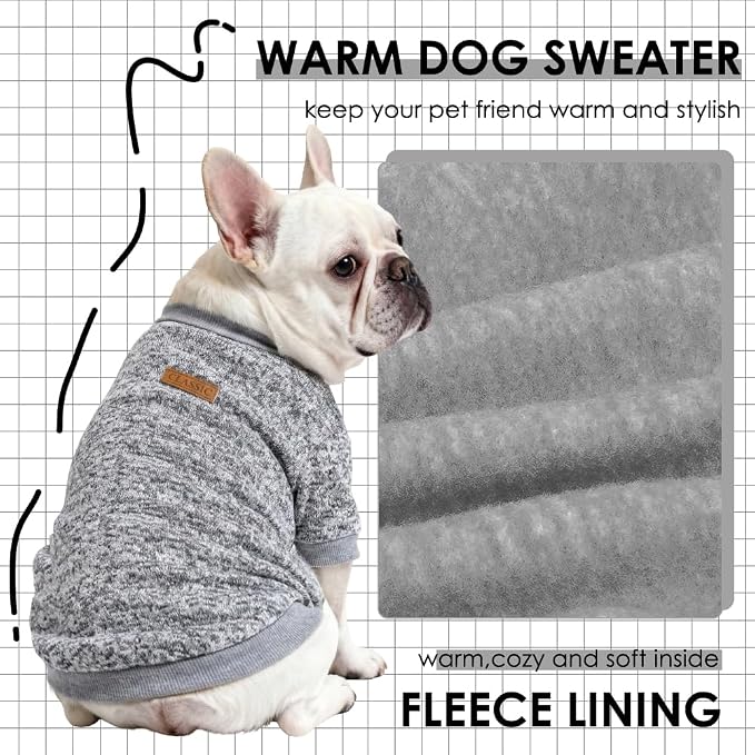 2 Pcs Dog Sweaters for Small Dogs Girl Boy Winter Fleece Clothes Warm Soft Dog - Image 2