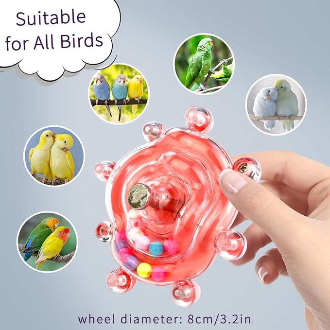 Parakeet Toys, Interactive Parrot Training Toys, Rotating Parrot Cage Bird Toys - Image 5