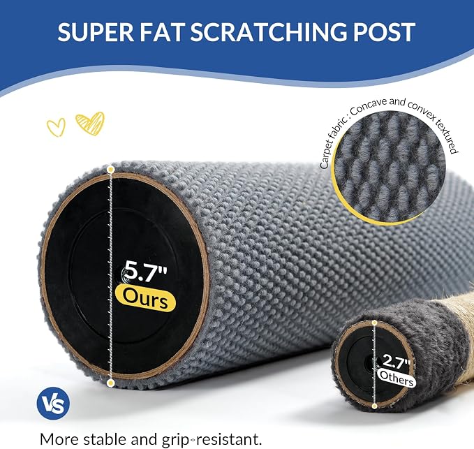 Cat Craft Cat Scratching Post Large Reticulate Carpet Scratching Post - Image 2