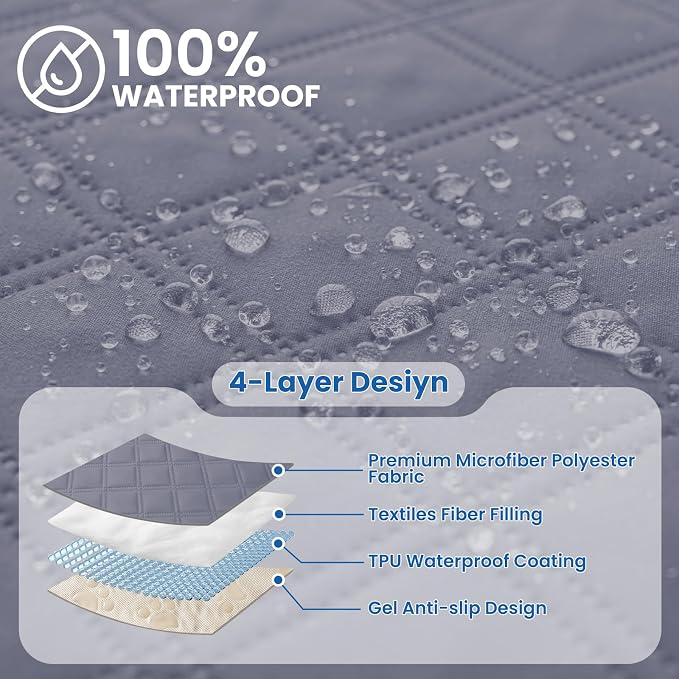 Waterproof Dog Blanket, Non-Slip Soft Pet Bed Cover, Couch Cover - Image 2