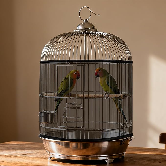 Fengek 2 Pcs Adjustable Bird Cage Cover & Seed Catcher Net - Image 5