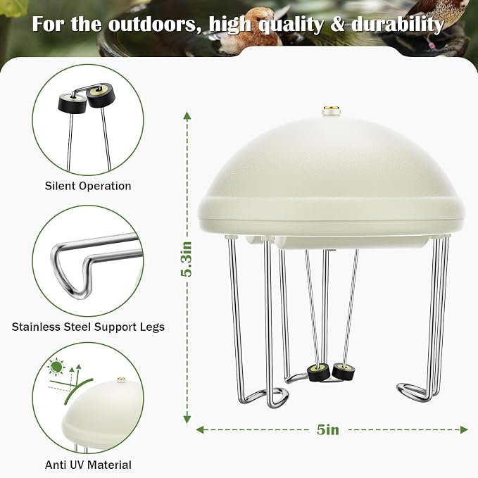 Buzzlett Bird Bath Water Circulator, Water Agitator - Image 3