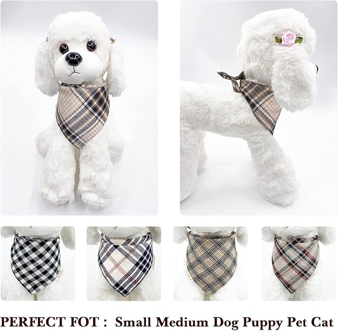 5PCS Dog Bandanas with Button - Image 4