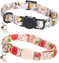 Cat Collar-2 Pack Cat Collars bee & Strawberry Cat Collar Breakaway by BoboRainbow