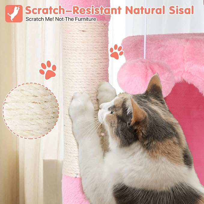54in Cat Tree Cat Climbing Tower - Image 2