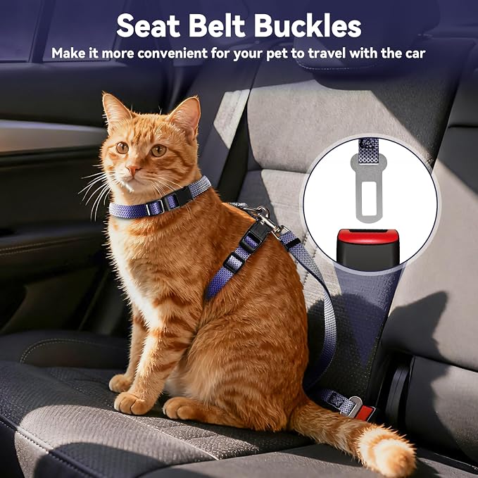 Cat Harness and Leash Set, 3-in-1 Escape Proof Adjustable, Comfortable Soft - Image 2