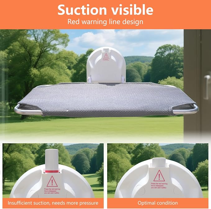 Cat Window Perch for Small Window, Cordless Cat Window Hammock, Cats Seat for - Image 2