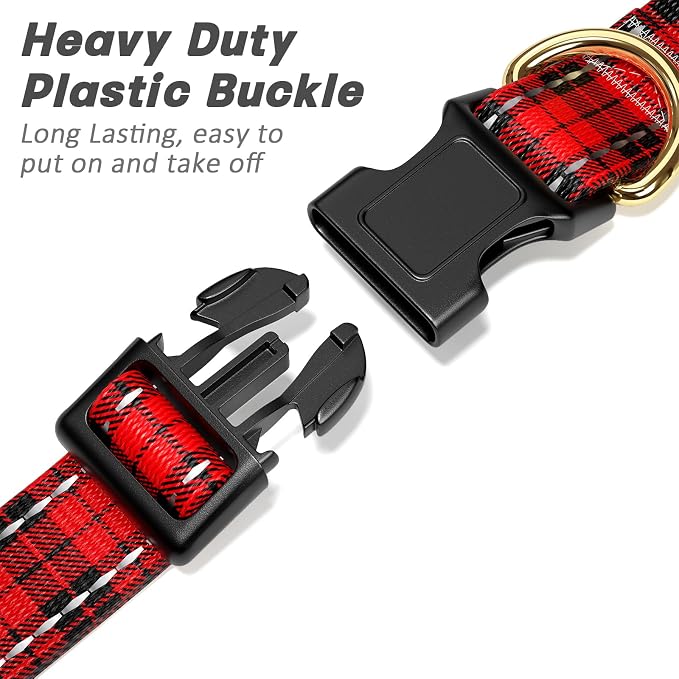 Reflective Dog Collar for Small Dogs, Cute Boho Adjustable Heavy-Duty Nylon - Image 4