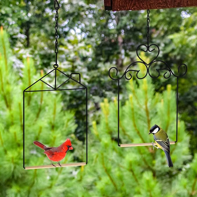 3PK Metal Frame Hummingbird Swings and Perches - Image 7